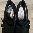 Anne Klein  AK Winka Black Suede Leather High Heels Slip On Dress Shoes Size 9.5 Photo 3