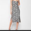 EXPRESS Abstract Print Satin Cowl Neck Midi Slip Dress Photo 0