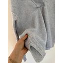 Aerie  Waffle Oversized Pullover Hooded Sweatshirt in Gray. Medium Photo 3