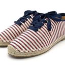 Joie NEW  Corston Espadrille Sneaker Navy Red Cream Gold Women’s 38.5 US 7.5-8 Photo 5