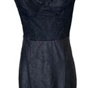 Guess  Lace Bustier Corset and Faux Suede Bodycon Black Mini Dress, size 6 Photo 0