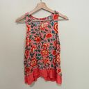 Natori Josie  Floral Tank Top Womens Size S Flowy Back Rayon Multicolor‎ Photo 1