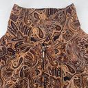 Briggs New York Vintage Brown Floral Paisley Briggs Zip Up Jacket Photo 5