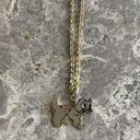 Disney  Gold Tone Enamel Cat Pendant Chain Necklace Photo 1