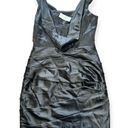 White House | Black Market NWT  Womens Black Satin Tiered Cocktail Dress Size 8 Photo 2