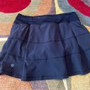 Lululemon Pace Rival Black Tennis Skirt Skort Built in Shorts Size 4 Photo 1