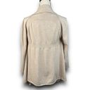 Cyrus  Open Cardigan Shawl Drape Collar Knit Fabric Long Sleeve Beige Tan Medium Photo 6