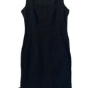 Banana Republic  Black Sleeveless Dress Faux Fur Hem Sz 10 Photo 5