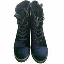 Shoedazzle Carryn Bootie Blue Suede Size 8 Shoe Dazzle Photo 2