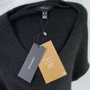 VERO MODA New  Ruffle Cuff Sweater Long Sleeve V-Neck Pullover Black Photo 10