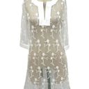 Gretchen Scott  Mesh Embroidered Dress Net Game White Size XS Photo 0