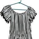 ee: Some Black and White Striped, Off the Shoulder Romper Size Small Photo 3