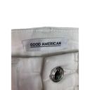 Good American * Good Legs Crop Jeans Size 2/26 White Stretch Casual Tulip Raw Hem Photo 1