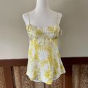 Rebecca Taylor  Cami Top Sunflower Floral Print Peplum Yelllow Size 2 NWT Photo 1