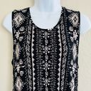 Style & Co A Line Swing Dress Black Cream Batik Print Women’s Large VGC Photo 2