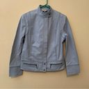 St. John  Sport By Marie Gray Blue Stretchy Denim Jacket Photo 0