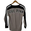 PINK - Victoria's Secret VS  Gray Black & White Collegiate Sweatshirt Photo 3