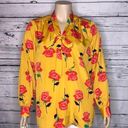 Isaac Mizrahi  Live! Size XL Floral Print Tie at Neckline Long Sleeve Blouse Top Photo 0