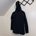 Good American  Performance 1/2 Zip Black Hoodie Tunic Small Photo 6