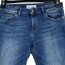 DL1961  SZ 27 Florence Instasculpt Cropped Jeans Mid-Rise Zip-Fly Distressed Cuff Photo 1