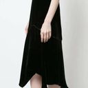 Natori Josie  Black Silk Blend Velvet One Shoulder Dress Size 6 NWT $695 Photo 1