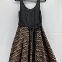 Free People  dress Gray Top with Chevron Knit Bottom Mini Dress M Photo 0