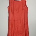 Lafayette 148  Women’s Coral 100% Linen Career Business Casual Dress Size 10 Photo 0