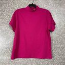 Joanna Plus Womens Vintage Pink Ribbed Short Sleeve Turtleneck Sweater Photo 0