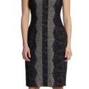 Betsey Johnson  Tweed Lace Overlay Mixed Print Cap Sleeve Sheath Dress Edgy 8 Photo 0