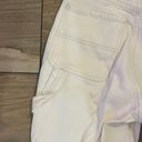 Abercrombie & Fitch 90s Straight Ultra High Rise White Cargo Pants Photo 6