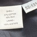 Ann Taylor  Skirt Purple Black Geo Print Silk Cotton Pleated Knee Length Size 8 Photo 8