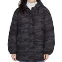 Sanctuary  Women's Hooded Camo Printed Drawcord Hem Puffer Coat Size Medium Photo 0