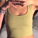 Boutique Green Crop Top Photo 1