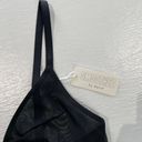 Aerie New  SMOOTHEZ Mesh Bralette Sheer Wireless Bra True Black Size Small Photo 6