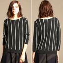 Banana Republic  Merino Sweater Wool Blend Boatneck Vertical Striped Sweater S Photo 1