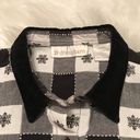 Dress Barn  winter snowman plaid checkered button down long sleeve top size Large Photo 7