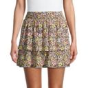 No Bo  Yellow Floral Ruffle Smocked Mini Skirt Photo 1