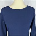 Karl Lagerfeld Paris Navy 3/4 Ruffle Tulip Sleeve Crepe Sheath Dress Women’s 4 Photo 4