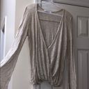 Julie Billiart Wrap light sweater top medium  Photo 1