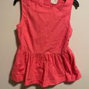 Kate Spade  Shore Thing Button Back Peach Sherbet Peplum Top Coral- Size 6 Photo 3