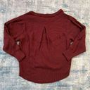 Free People NWT!  Oversized OG Long Sleeve Top in Cherry Cola XS Photo 2