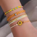 Daisy 4pcs/set Boho  Beads Bracelet Rope Chain Women Braided Charm Jewelry HP Photo 0