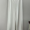 Lulus  White Wide Leg Side Slit Split Leg Pants Back Zip Lined Small Photo 0