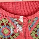 Crochet Granny Square Sweater Vintage Grannycore Sweater Size XL Photo 3