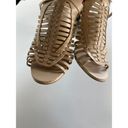 American Eagle  Shoes Womens 10 Tan Strappy Block Heel Buckle Side Sandal Summer Photo 2