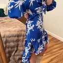 Alexis NWT  for Target Floral Tie Front High Low Dress blue ruffle Photo 2