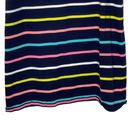 Crown & Ivy  Ruffle V-Neck Navy Striped Sleeveless Dress Casual Career Job Medium Photo 4