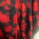 Natori red and black kimono V-neck floral caftan dress lagan look casual Photo 9