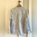 Michael Stars  Joanna Button Down Shirt Blue and White Striped Photo 5