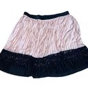 Lane Bryant  Blush Pink Plisse Pleated Black Lace Knee Length Pull-On Skirt 26/28 Photo 1